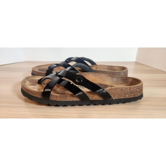 Betula Birkenstock Vinja Sandals Womens Sz 40 Soft Footbed Patent Leather - Picture 2 of 12